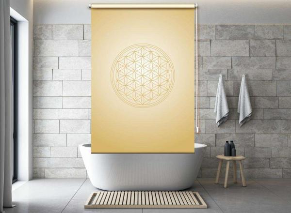 Extartiqe Duschrollo Blume des Lebens gold